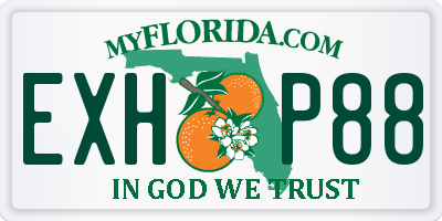FL license plate EXHP88