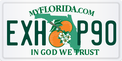 FL license plate EXHP90