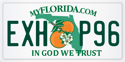 FL license plate EXHP96