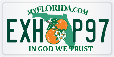 FL license plate EXHP97