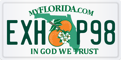 FL license plate EXHP98