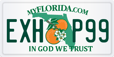FL license plate EXHP99