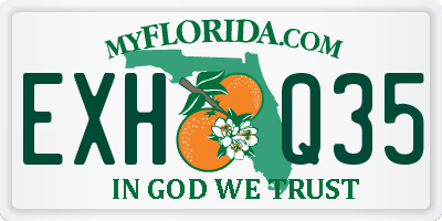 FL license plate EXHQ35