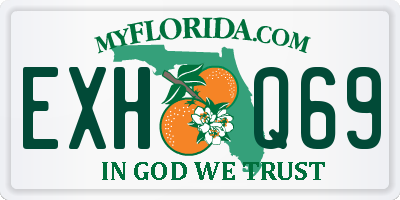 FL license plate EXHQ69