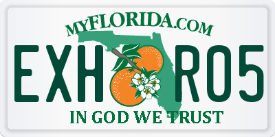 FL license plate EXHR05