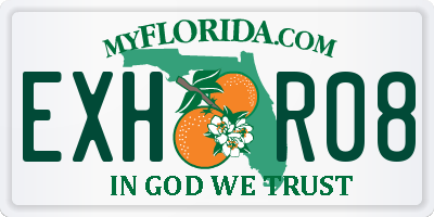 FL license plate EXHR08