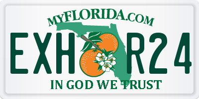 FL license plate EXHR24