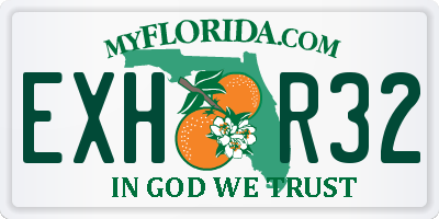 FL license plate EXHR32