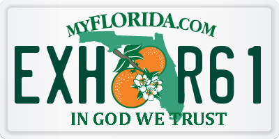 FL license plate EXHR61