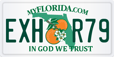 FL license plate EXHR79