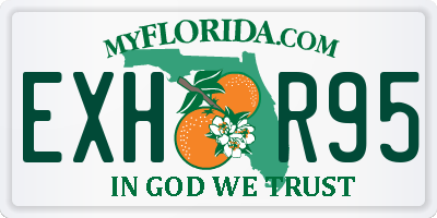 FL license plate EXHR95