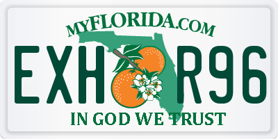 FL license plate EXHR96