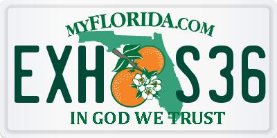 FL license plate EXHS36