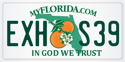FL license plate EXHS39