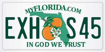 FL license plate EXHS45