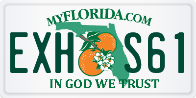 FL license plate EXHS61