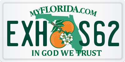 FL license plate EXHS62