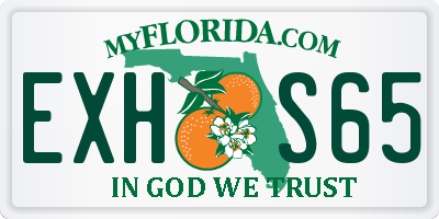 FL license plate EXHS65