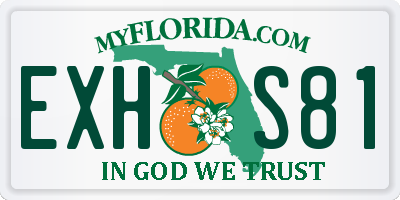 FL license plate EXHS81