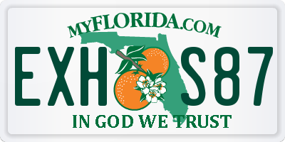 FL license plate EXHS87
