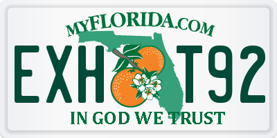 FL license plate EXHT92