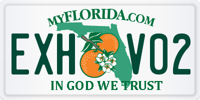 FL license plate EXHV02