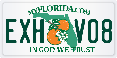 FL license plate EXHV08