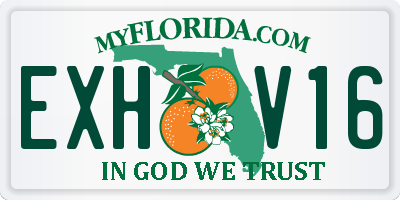 FL license plate EXHV16