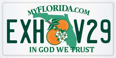 FL license plate EXHV29