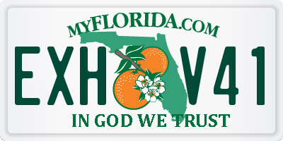 FL license plate EXHV41