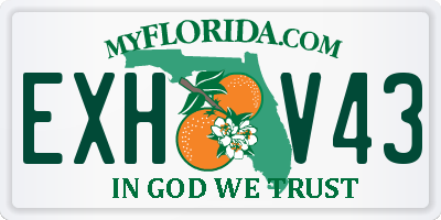 FL license plate EXHV43