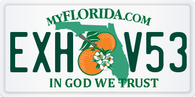 FL license plate EXHV53