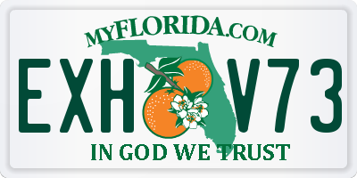 FL license plate EXHV73