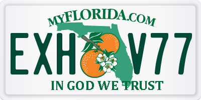 FL license plate EXHV77