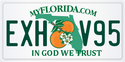 FL license plate EXHV95