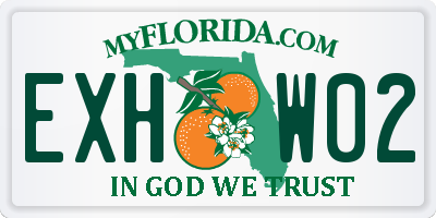 FL license plate EXHW02