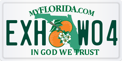 FL license plate EXHW04