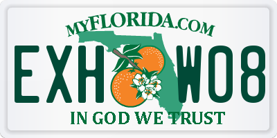 FL license plate EXHW08