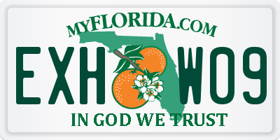 FL license plate EXHW09
