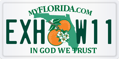 FL license plate EXHW11