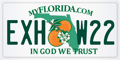 FL license plate EXHW22