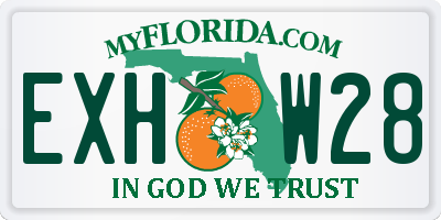 FL license plate EXHW28