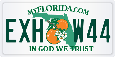 FL license plate EXHW44