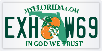 FL license plate EXHW69