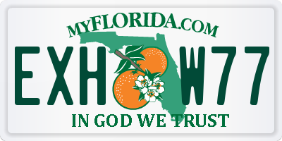 FL license plate EXHW77