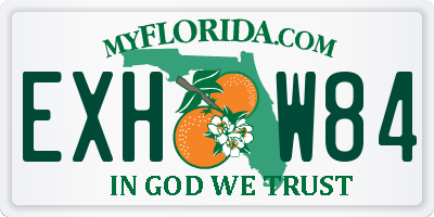 FL license plate EXHW84