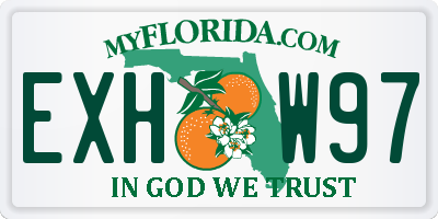 FL license plate EXHW97