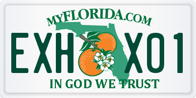 FL license plate EXHX01