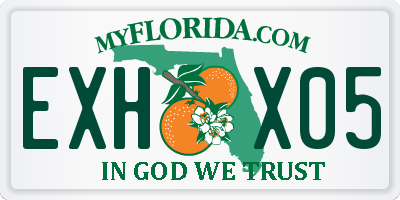 FL license plate EXHX05