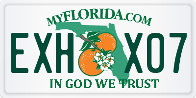 FL license plate EXHX07